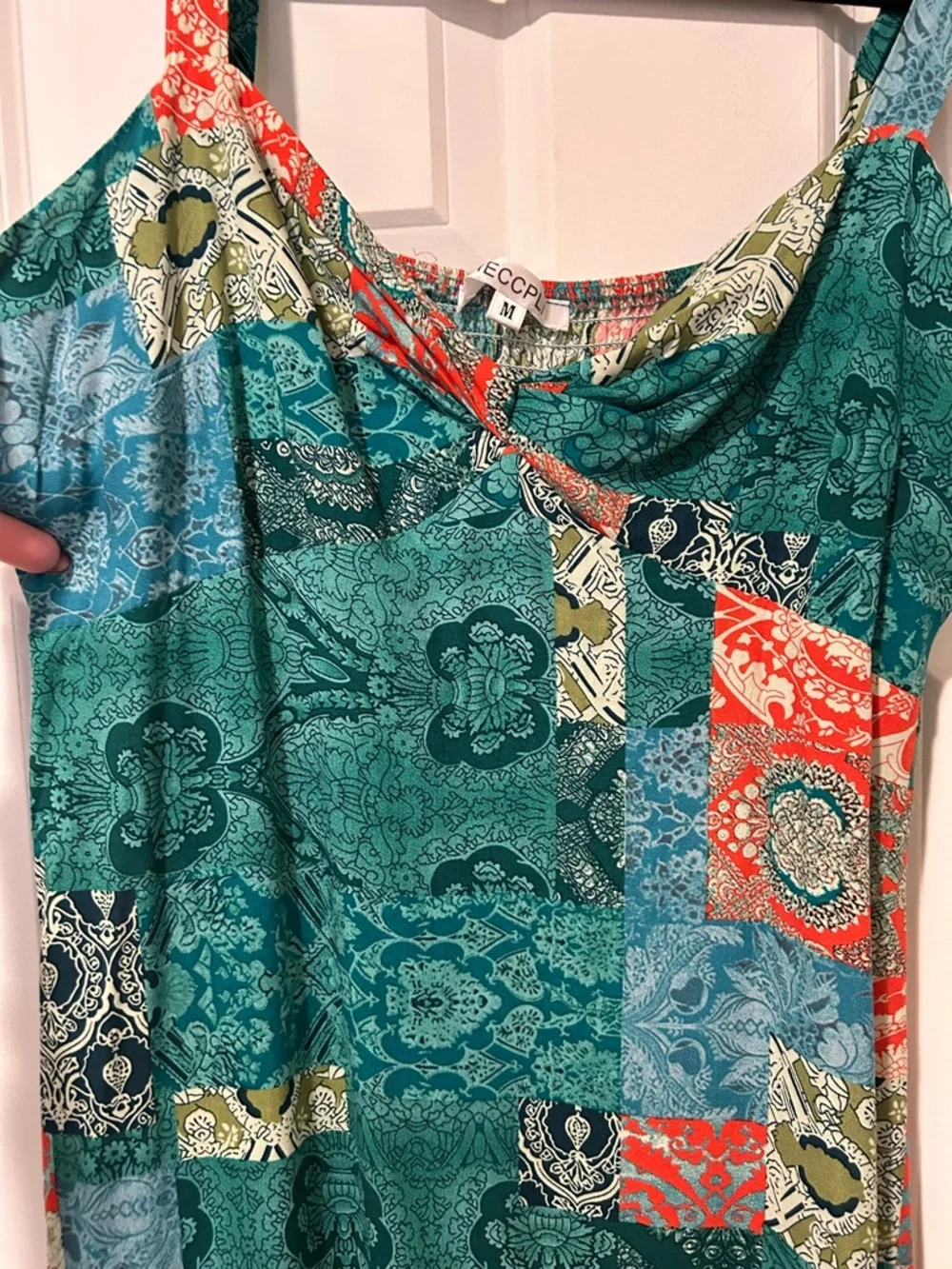 NWOT Boho Floral Adjustable Strap V Neck Beach Flowy Maxi Sundress - Picture 10 of 16